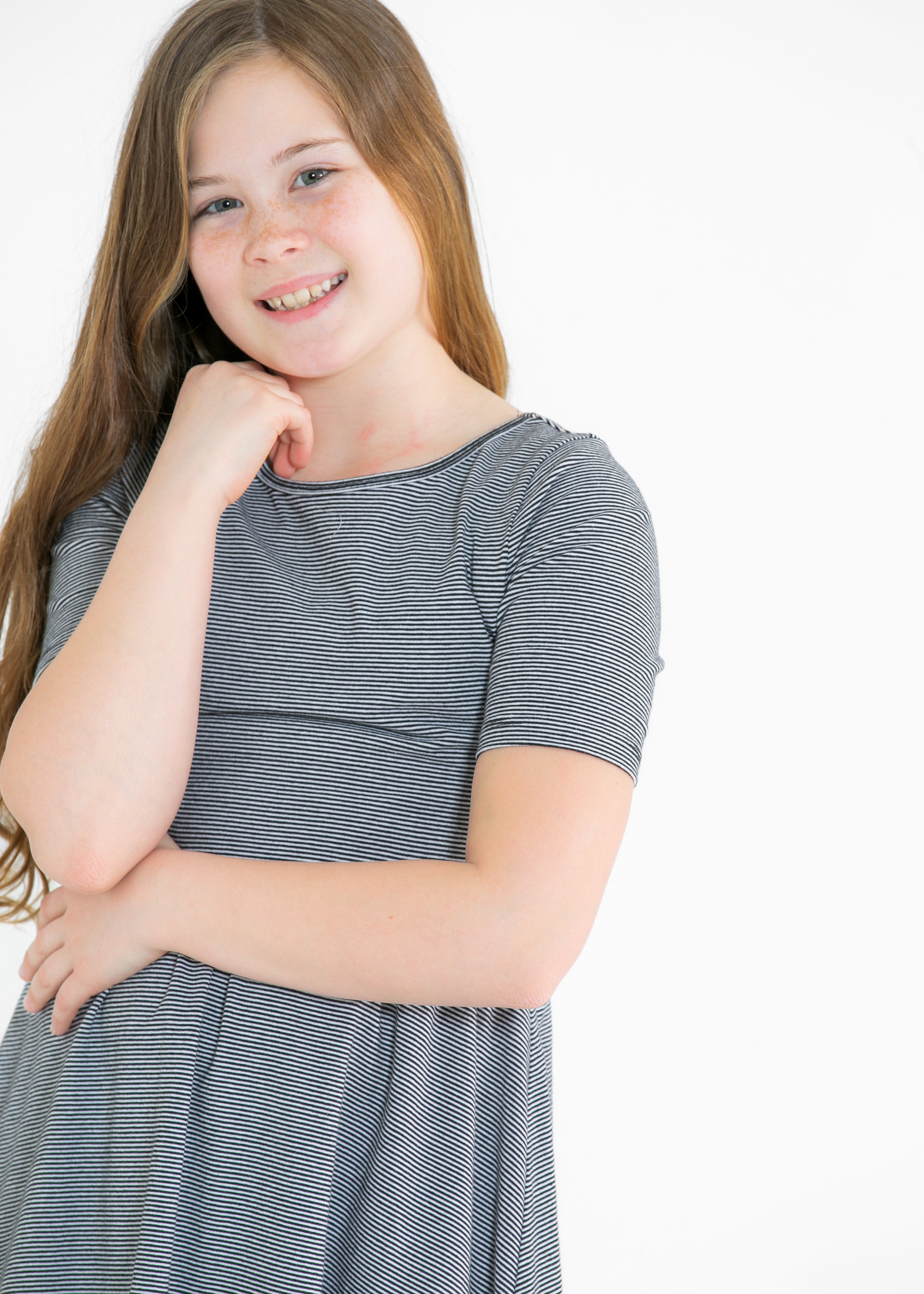 Girl's Saylor Skater Midi Dress Inherit Co.