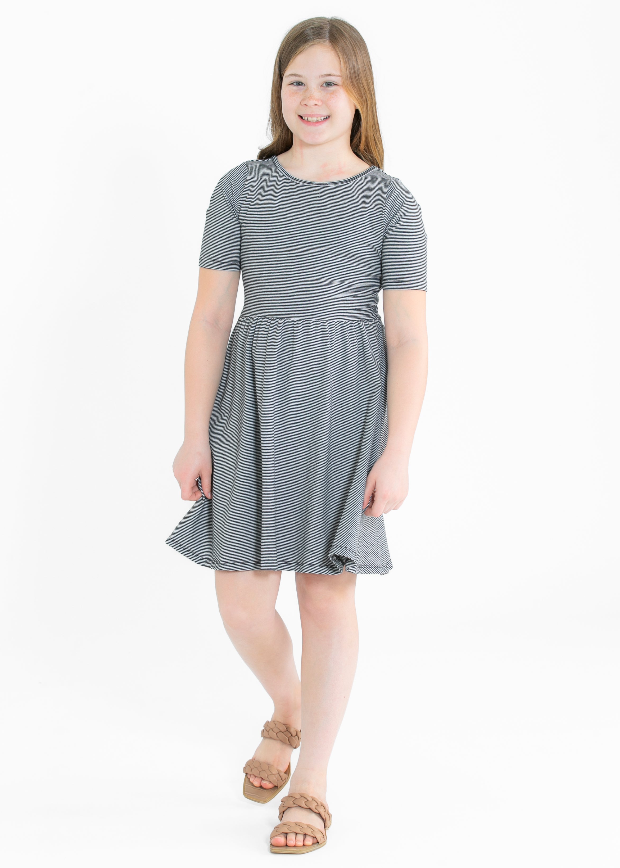 Girl's Saylor Skater Midi Dress Inherit Co.