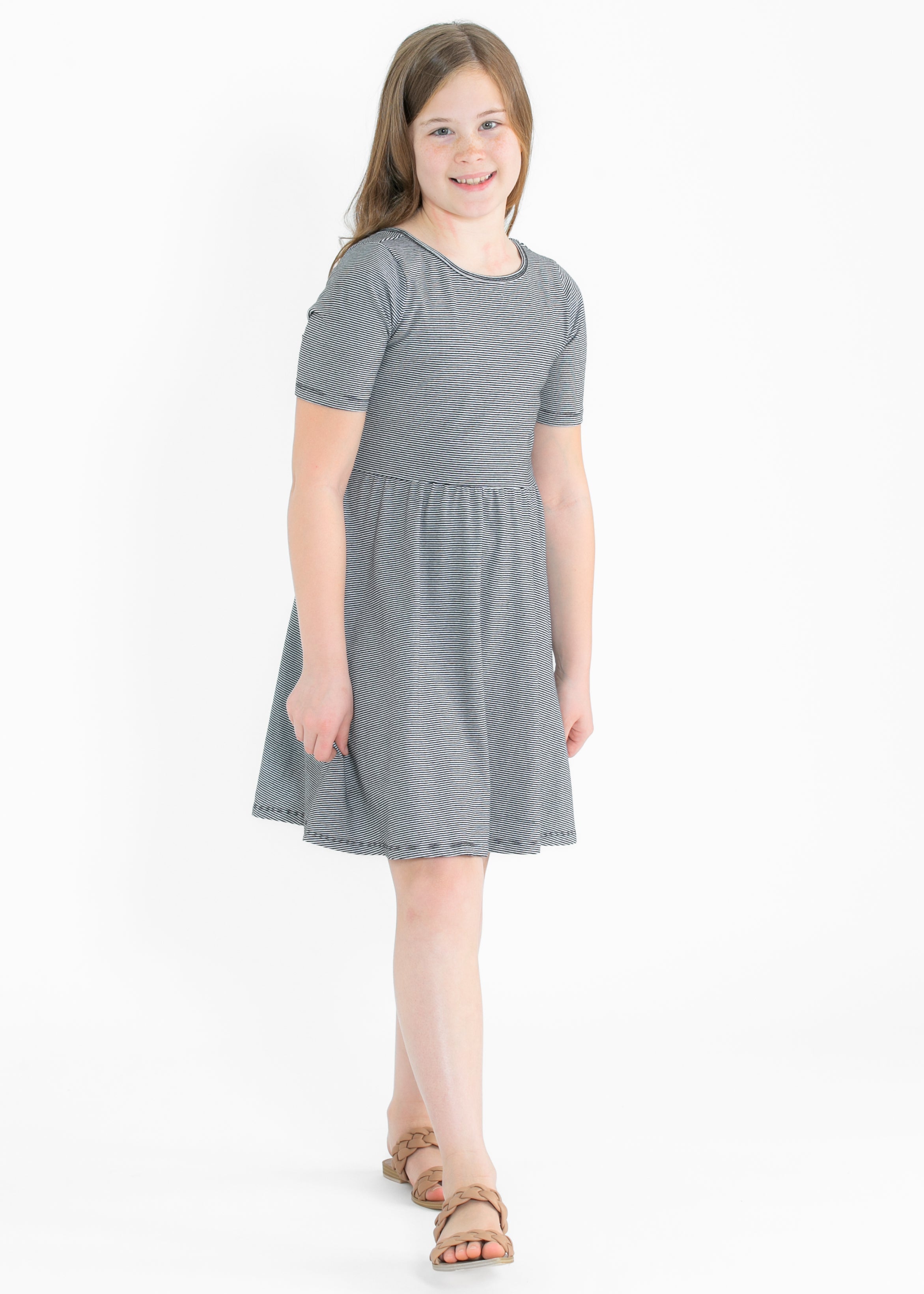 Girl's Saylor Skater Midi Dress Inherit Co.