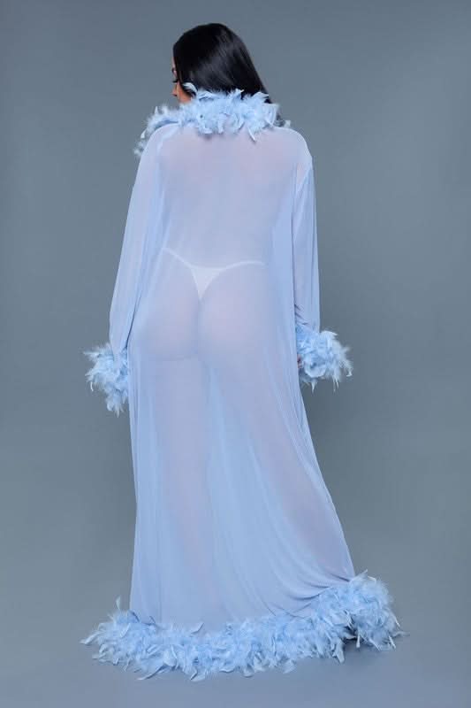 Glamour Boa Feather Trim Robe - Love Salve 