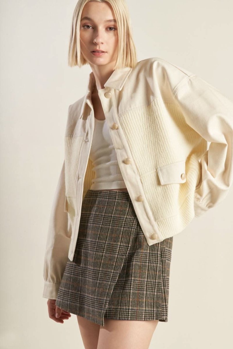 GO - GETTER GIRL SWEATER TWILL JACKET - Love Salve