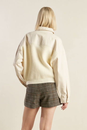 GO - GETTER GIRL SWEATER TWILL JACKET - Love Salve