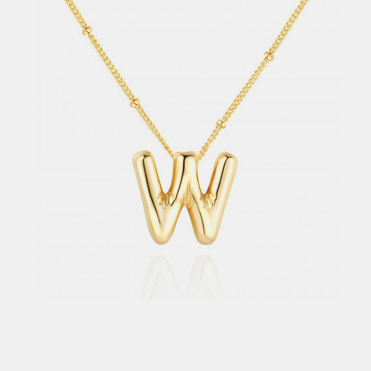 Gold-Plated Letter Pendant Necklace - Love Salve