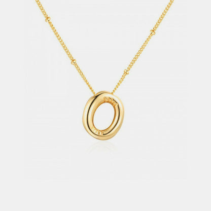 Gold-Plated Letter Pendant Necklace - Love Salve