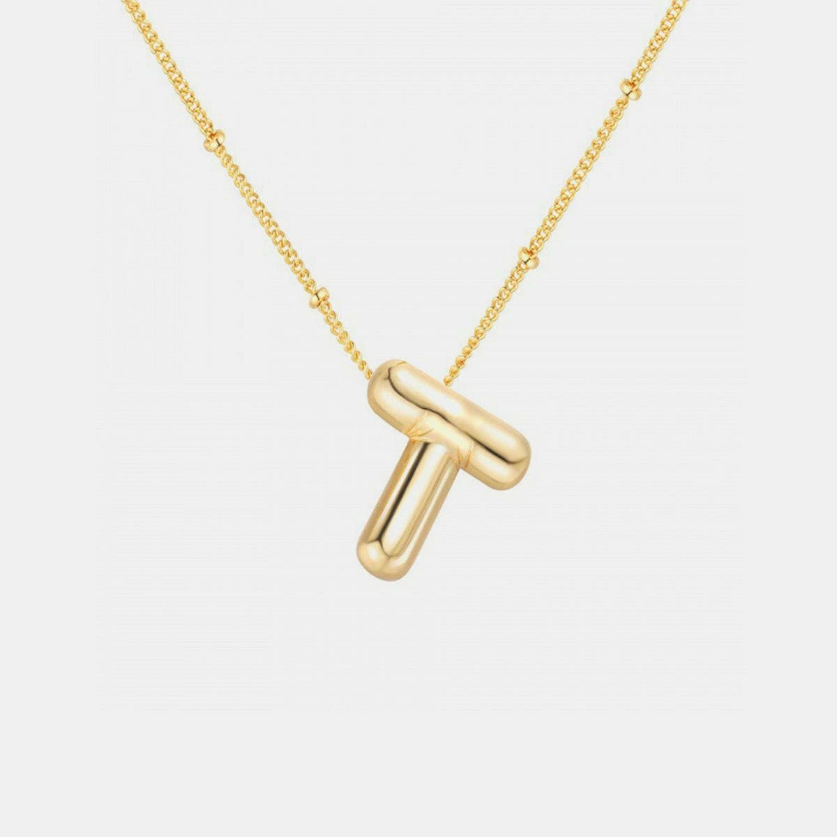 Gold-Plated Letter Pendant Necklace - Love Salve