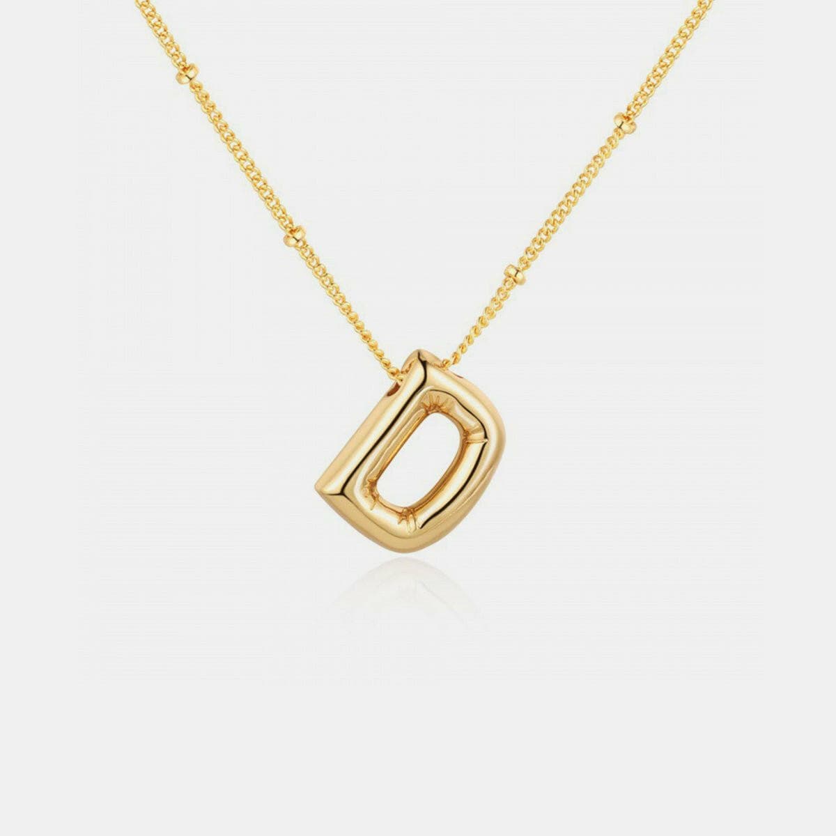 Gold-Plated Letter Pendant Necklace - Love Salve