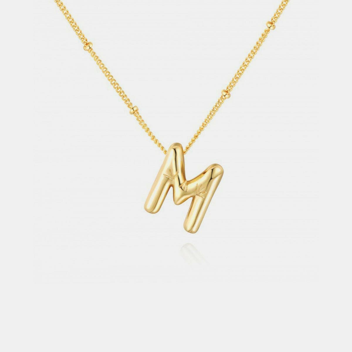 Gold-Plated Letter Pendant Necklace - Love Salve