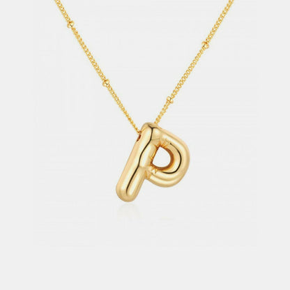 Gold-Plated Letter Pendant Necklace - Love Salve