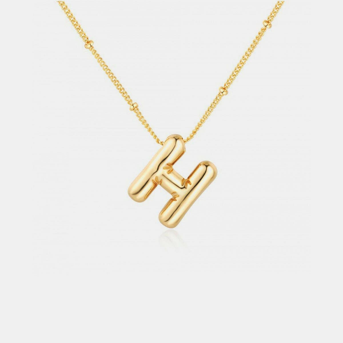 Gold-Plated Letter Pendant Necklace - Love Salve