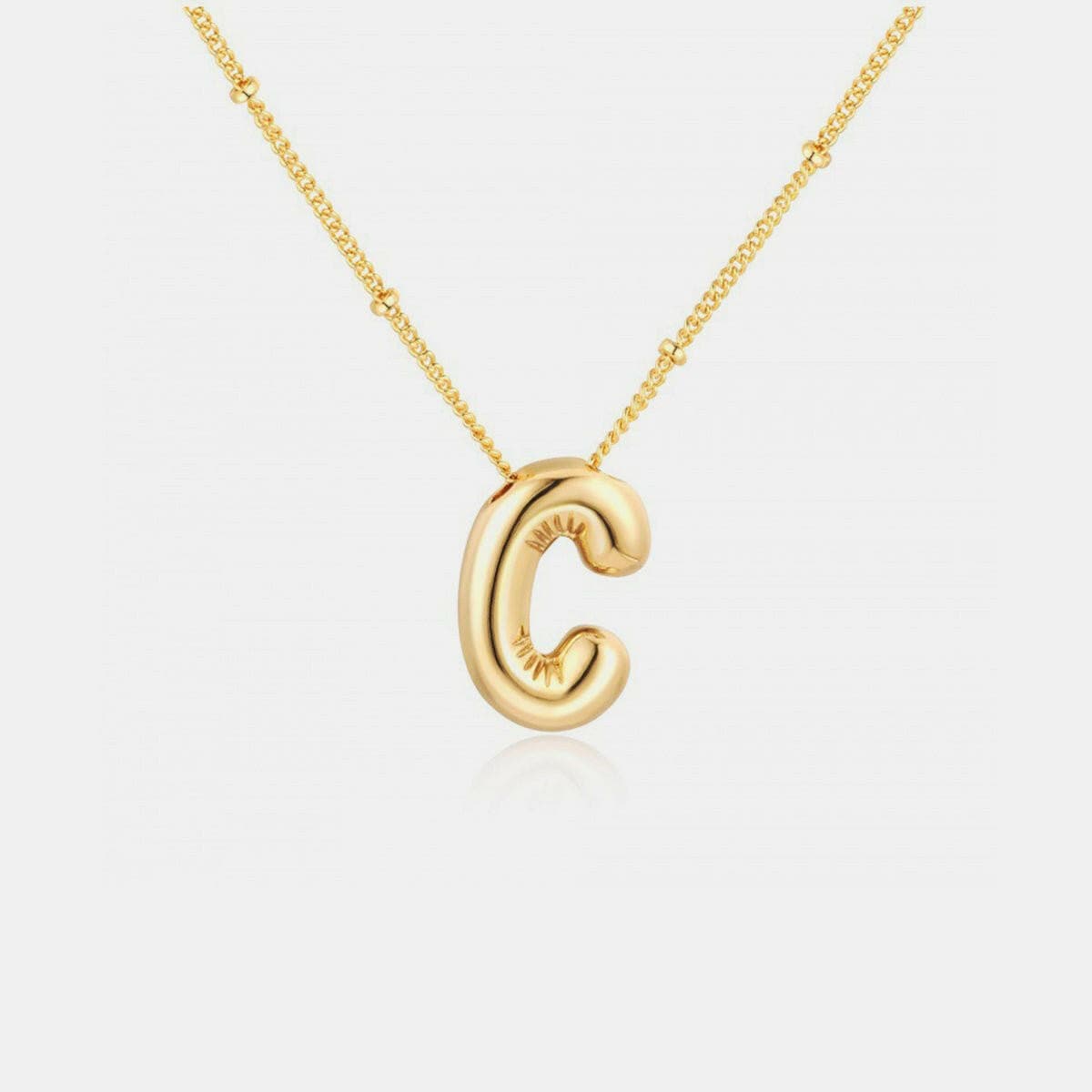 Gold-Plated Letter Pendant Necklace - Love Salve