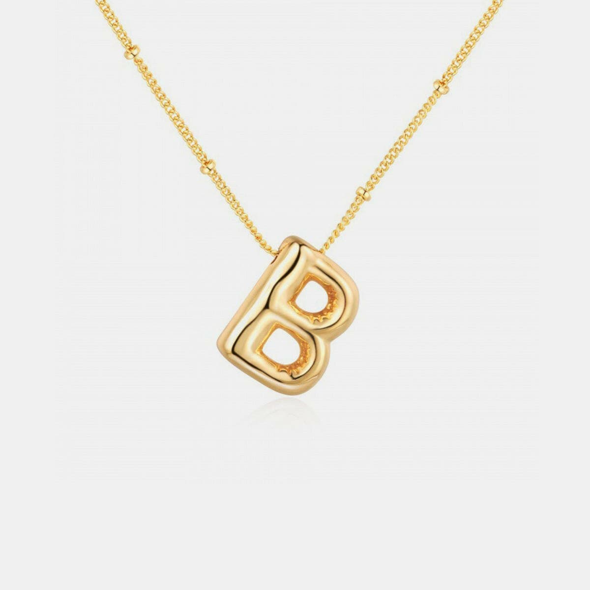 Gold-Plated Letter Pendant Necklace - Love Salve