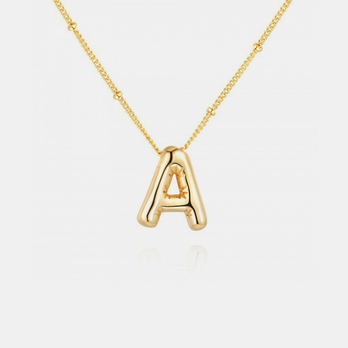 Gold-Plated Letter Pendant Necklace - Love Salve