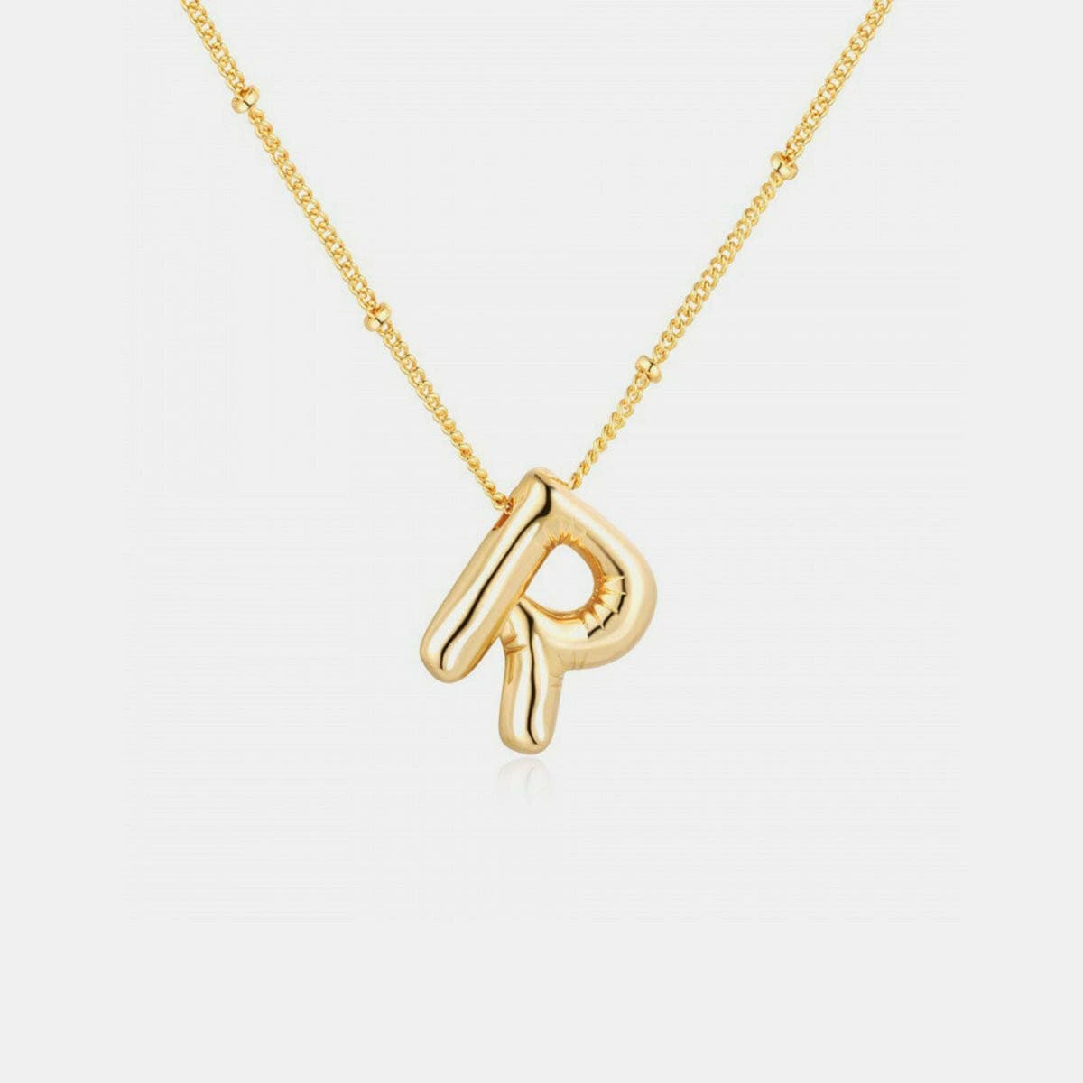 Gold-Plated Letter Pendant Necklace - Love Salve