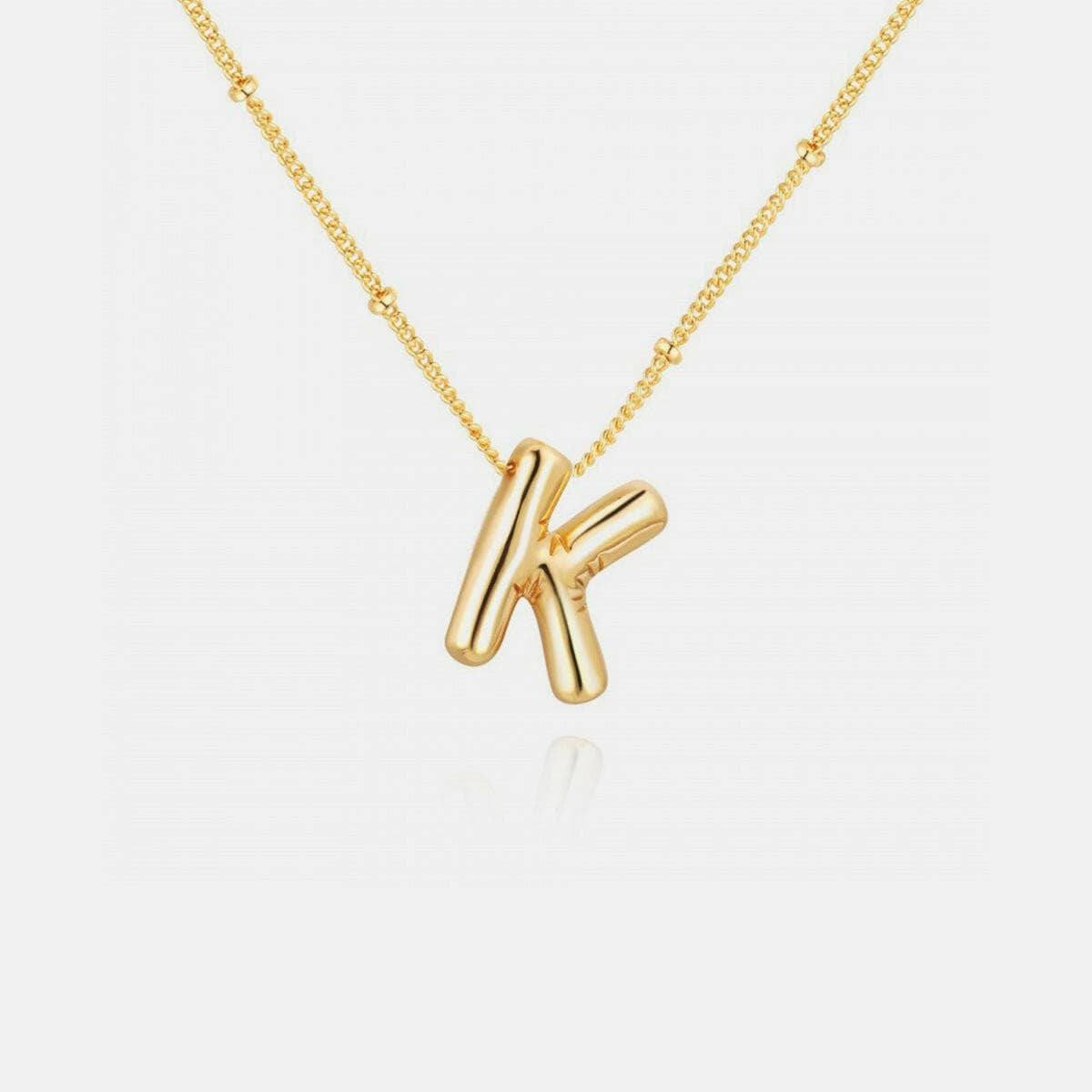 Gold-Plated Letter Pendant Necklace - Love Salve