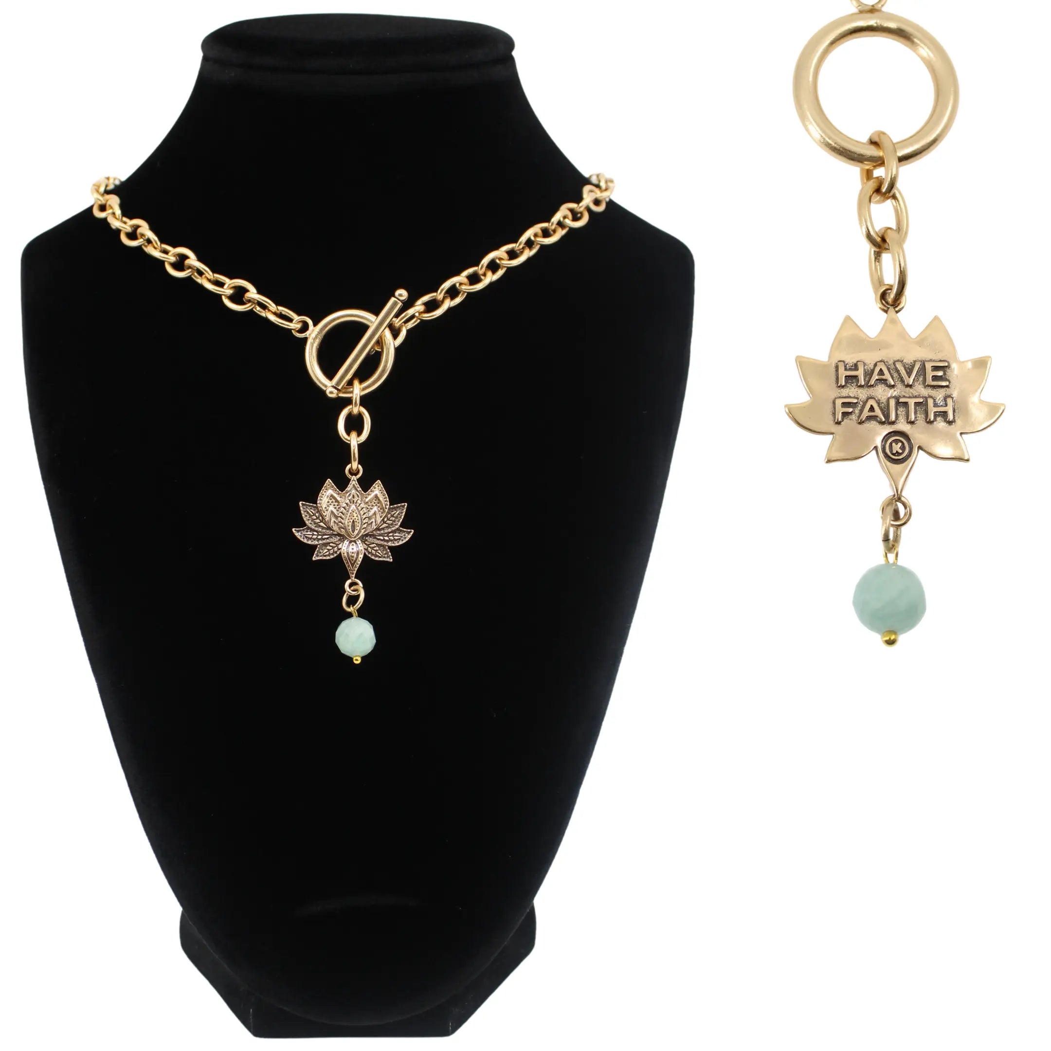 Have Faith Lotus Choker Necklace Katia Designs