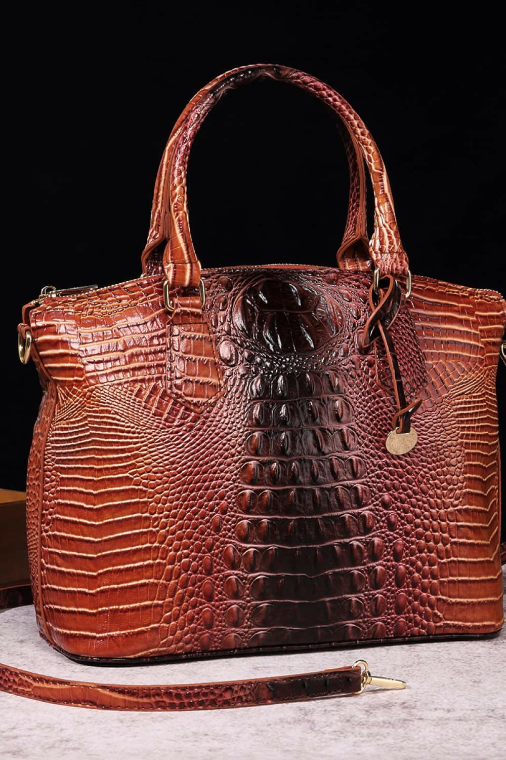 Gradient PU Leather Handbag - Love Salve