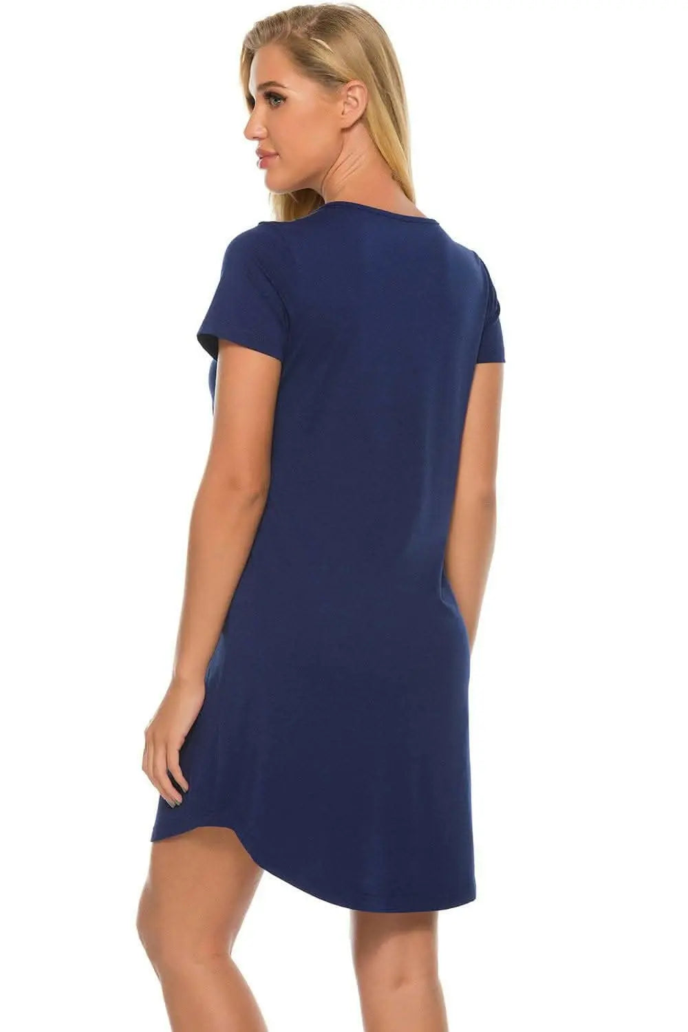 Chic cotton blend short sleeve dress - Love Salve 