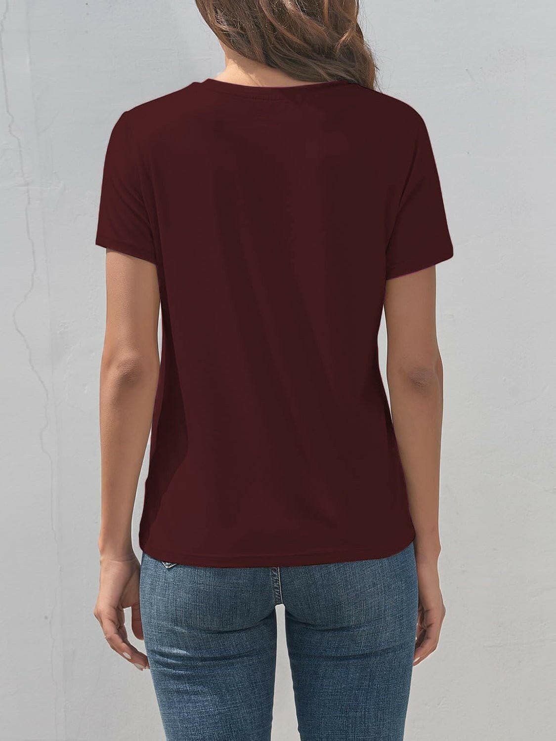 Graphic Round Neck Short Sleeve T-Shirt - Love Salve