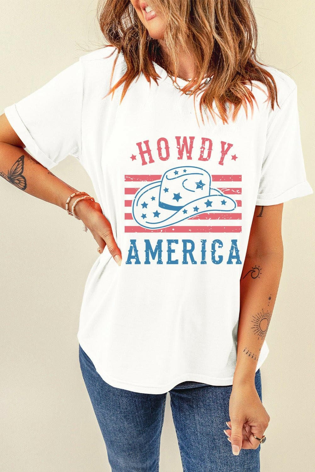 Graphic Round Neck Short Sleeve T-Shirt - Love Salve