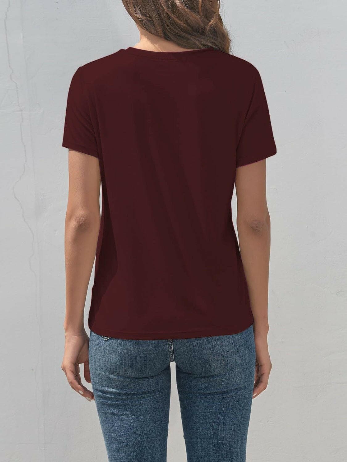 Graphic Round Neck Short Sleeve T-Shirt - Love Salve