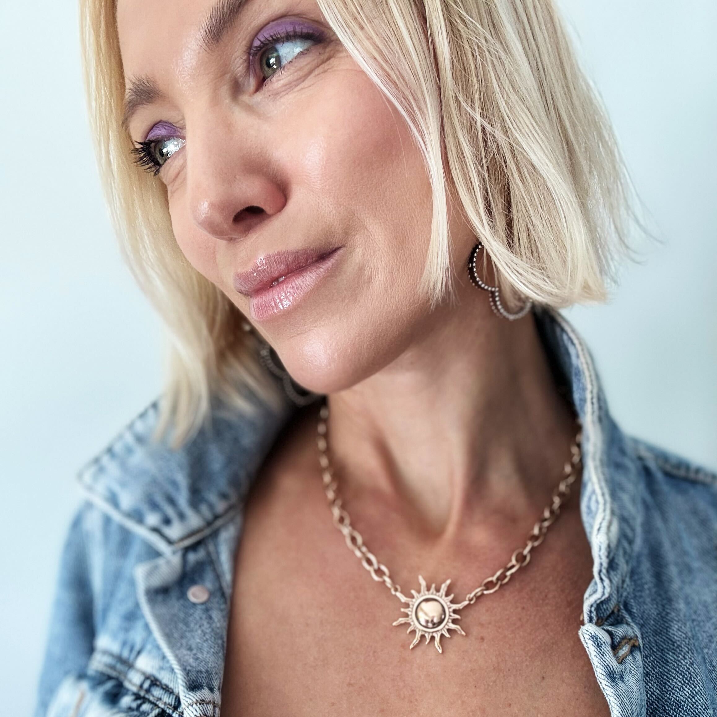 Grateful Sun Choker Necklace Katia Designs