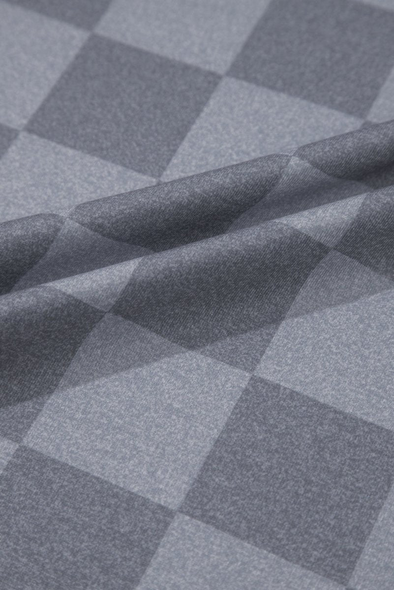 Gray Checkered V Neck Tee Drawstring Shorts Lounge Set for Women - Love Salve 