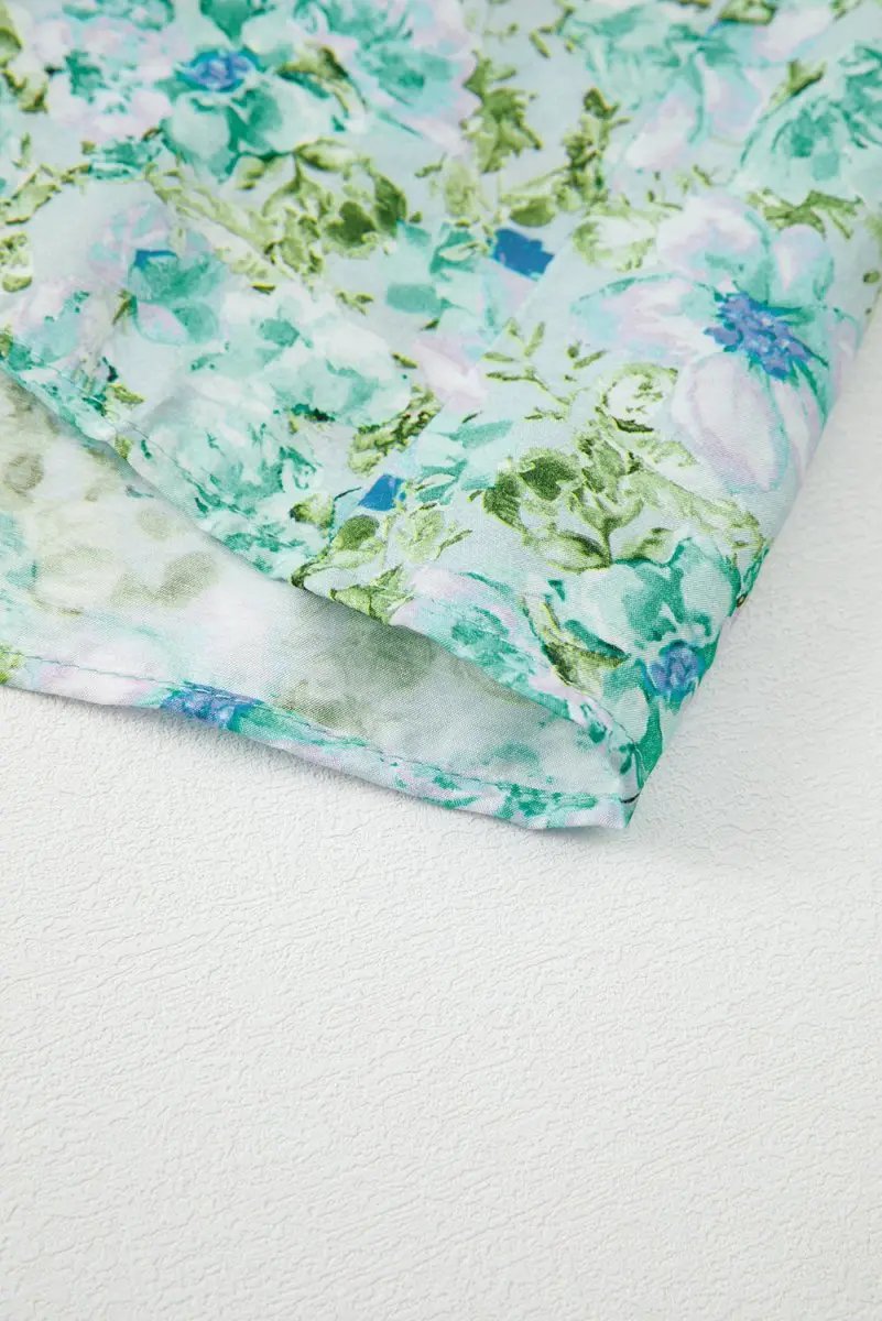 Green Floral Lace Tied Strap Empire Waist Maxi Dress - Love Salve 