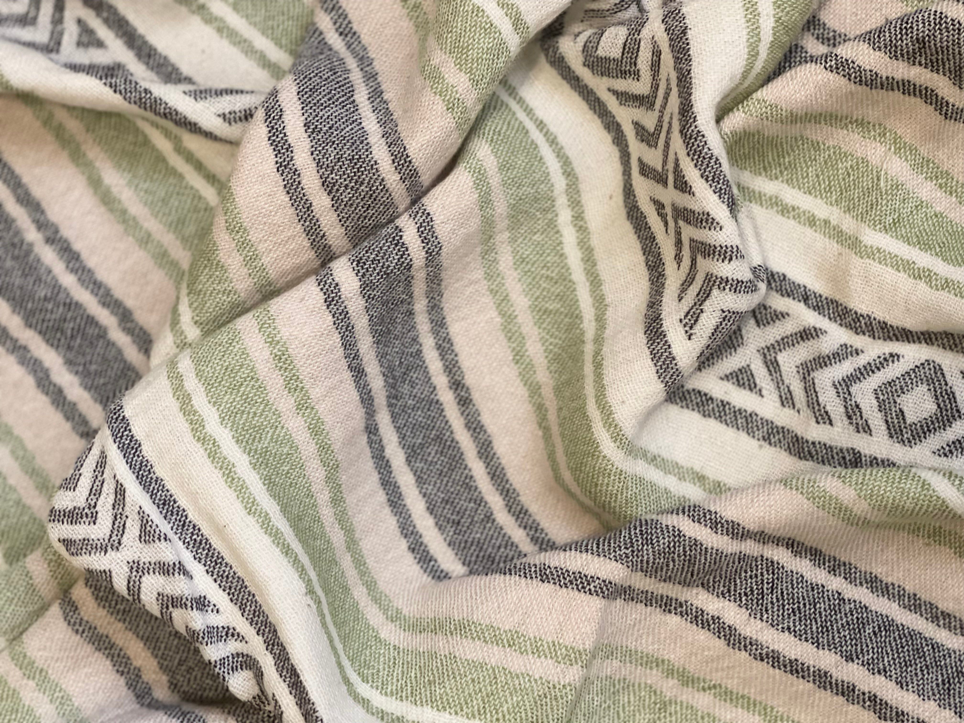 Mexican Turkish Cotton Throw Blanket for Home and Outdoor Use - Love Salve 