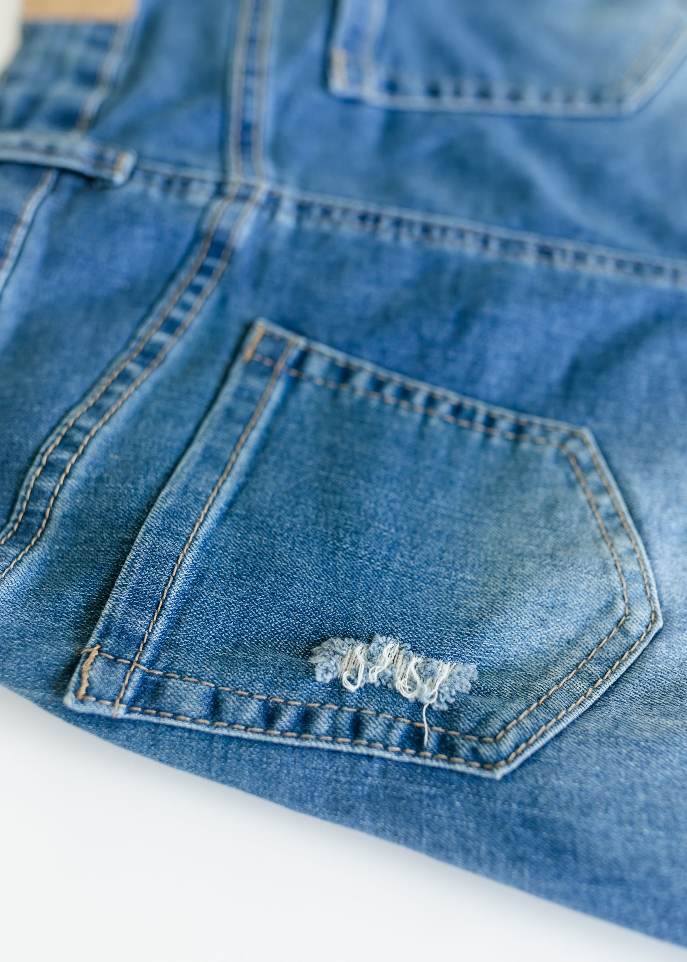 Hadley High Rise Denim Midi Skirt Inherit Co.