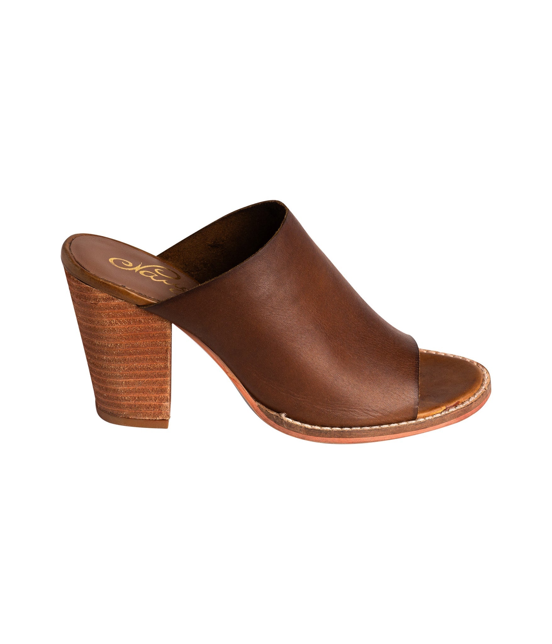 Hallie Heeled Sandal Tan Padded Footbed 3 Inch Heel Naughty Monkey