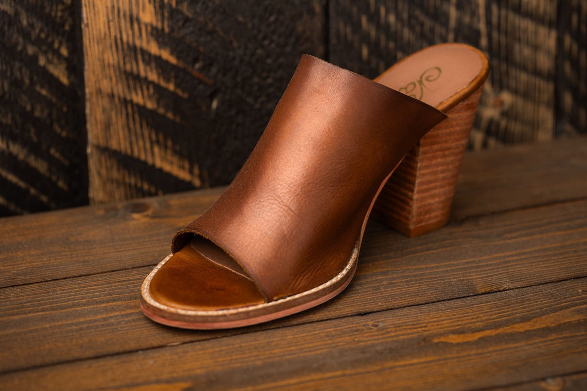 Hallie Heeled Sandal Tan Padded Footbed 3 Inch Heel Naughty Monkey
