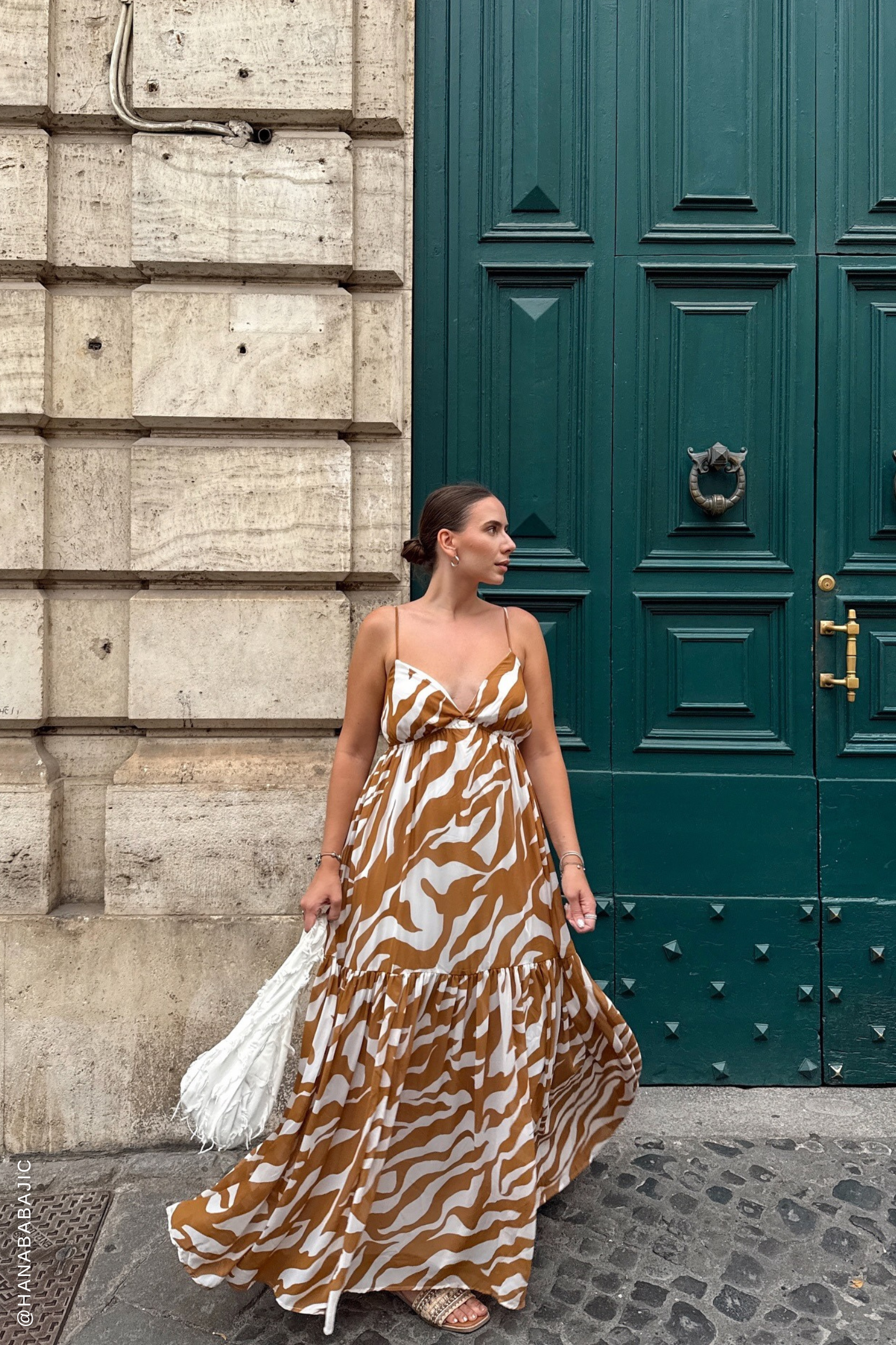 DEW KISS ALMOND WOVEN MAXI DRESS Flying Tomato