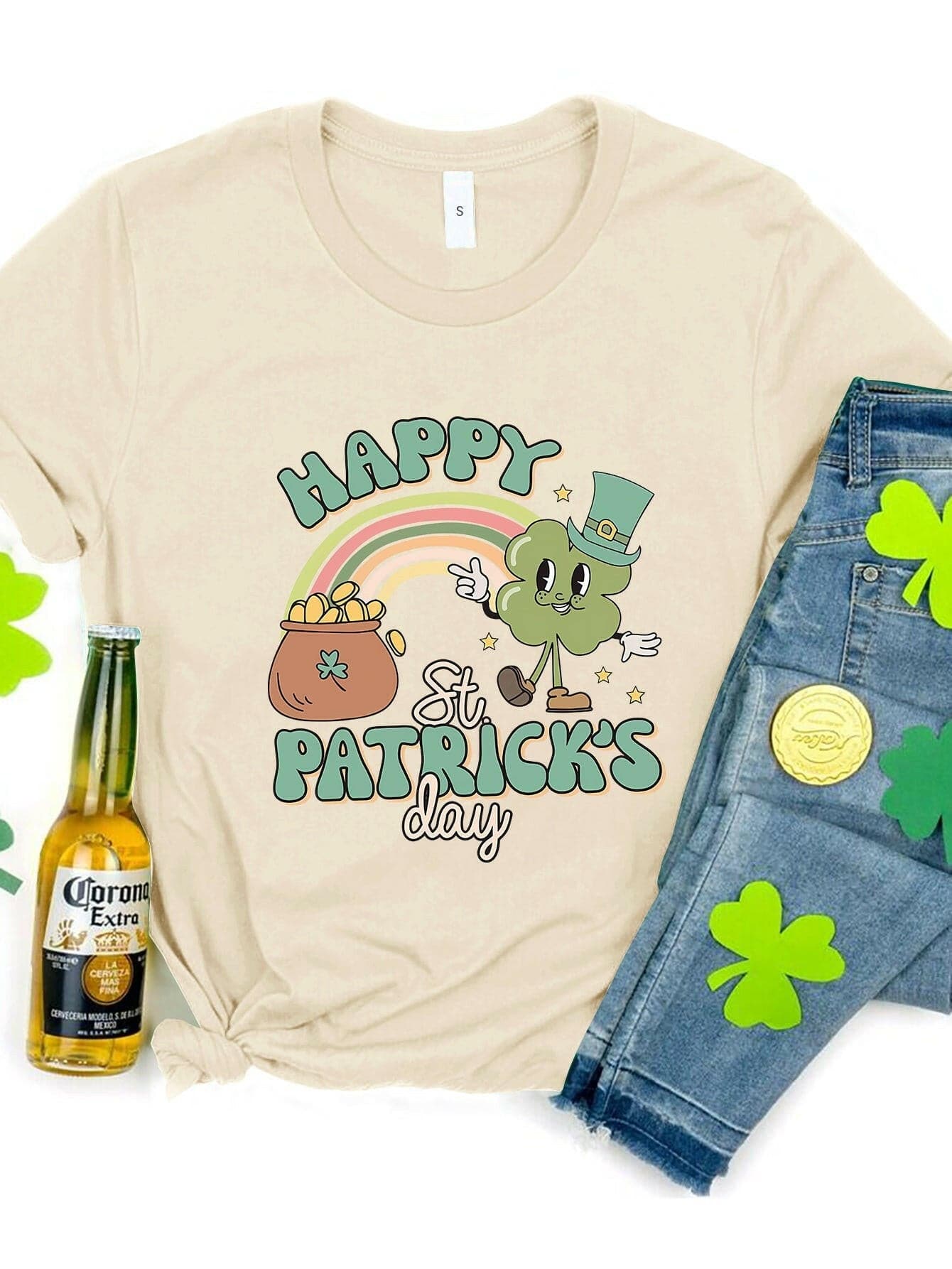 HAPPY ST PATRICK'S DAY Round Neck T-Shirt - Love Salve