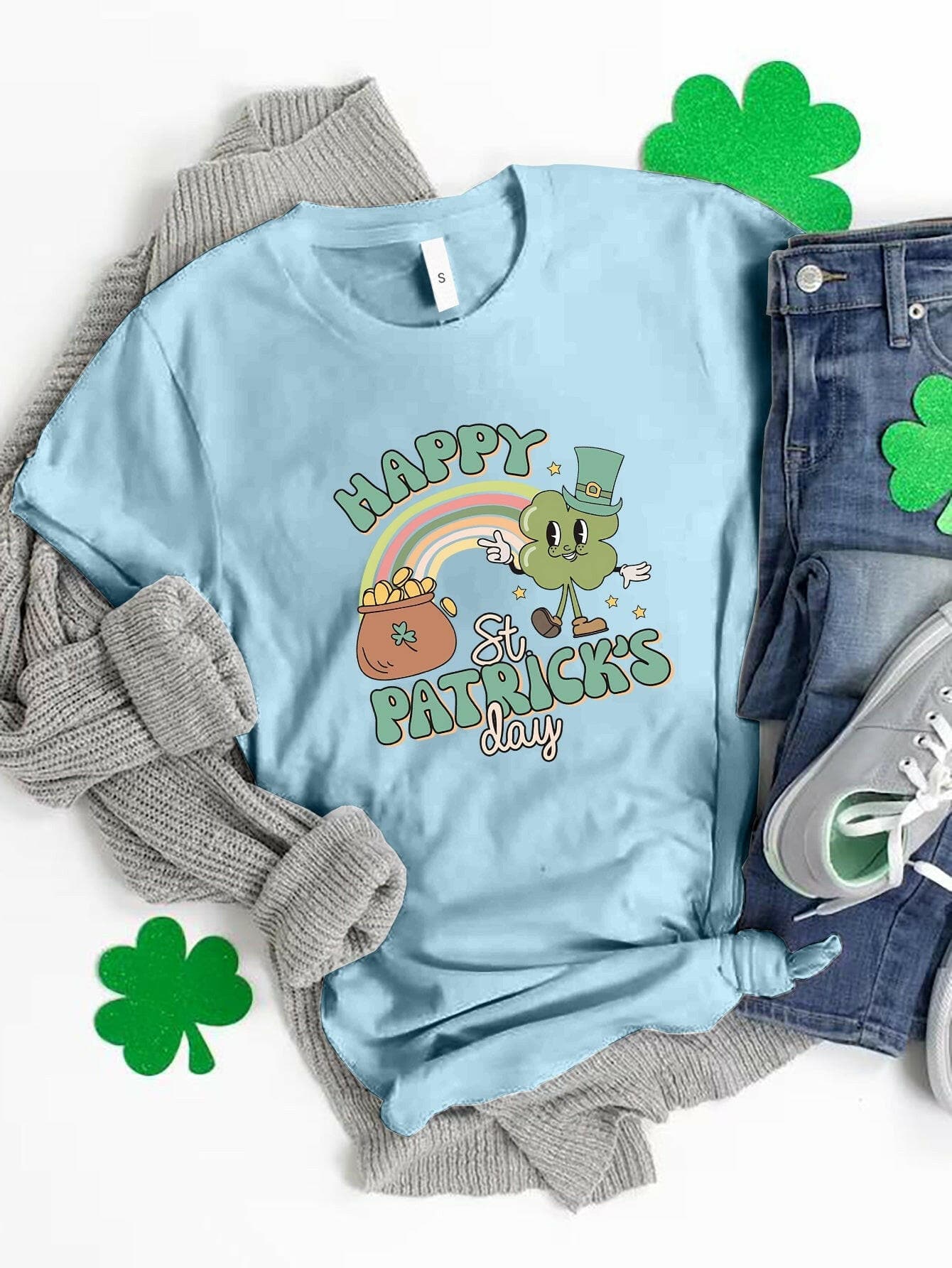 HAPPY ST PATRICK'S DAY Round Neck T-Shirt - Love Salve