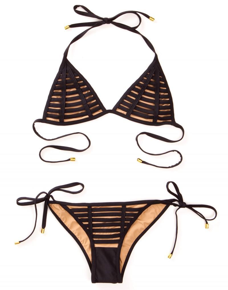Hard Summer Tie Side Bottom - Black Beach Bunny Swimwear