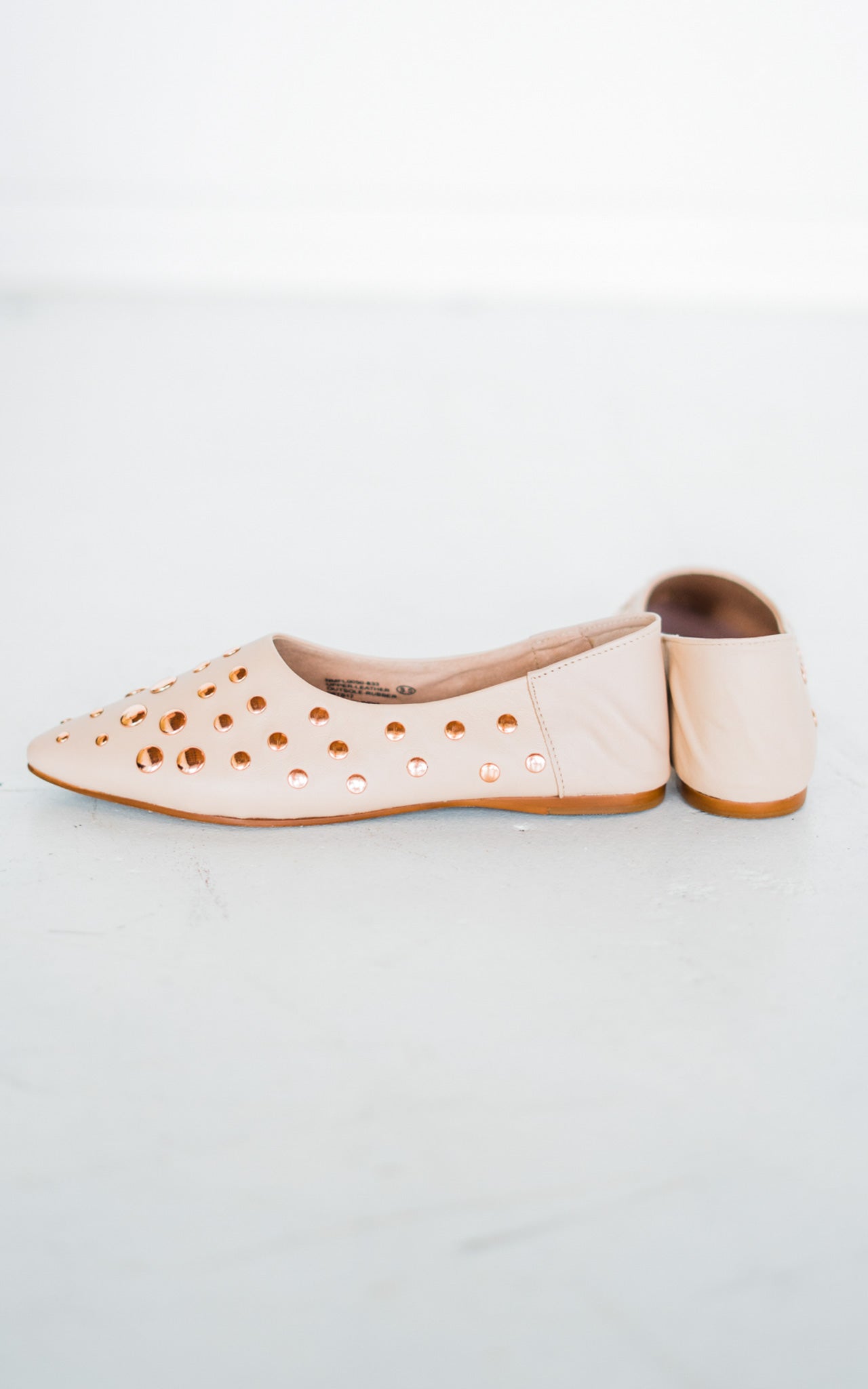 Harriette Leather Flats Blush Everyday Comfort Footwear Naughty Monkey
