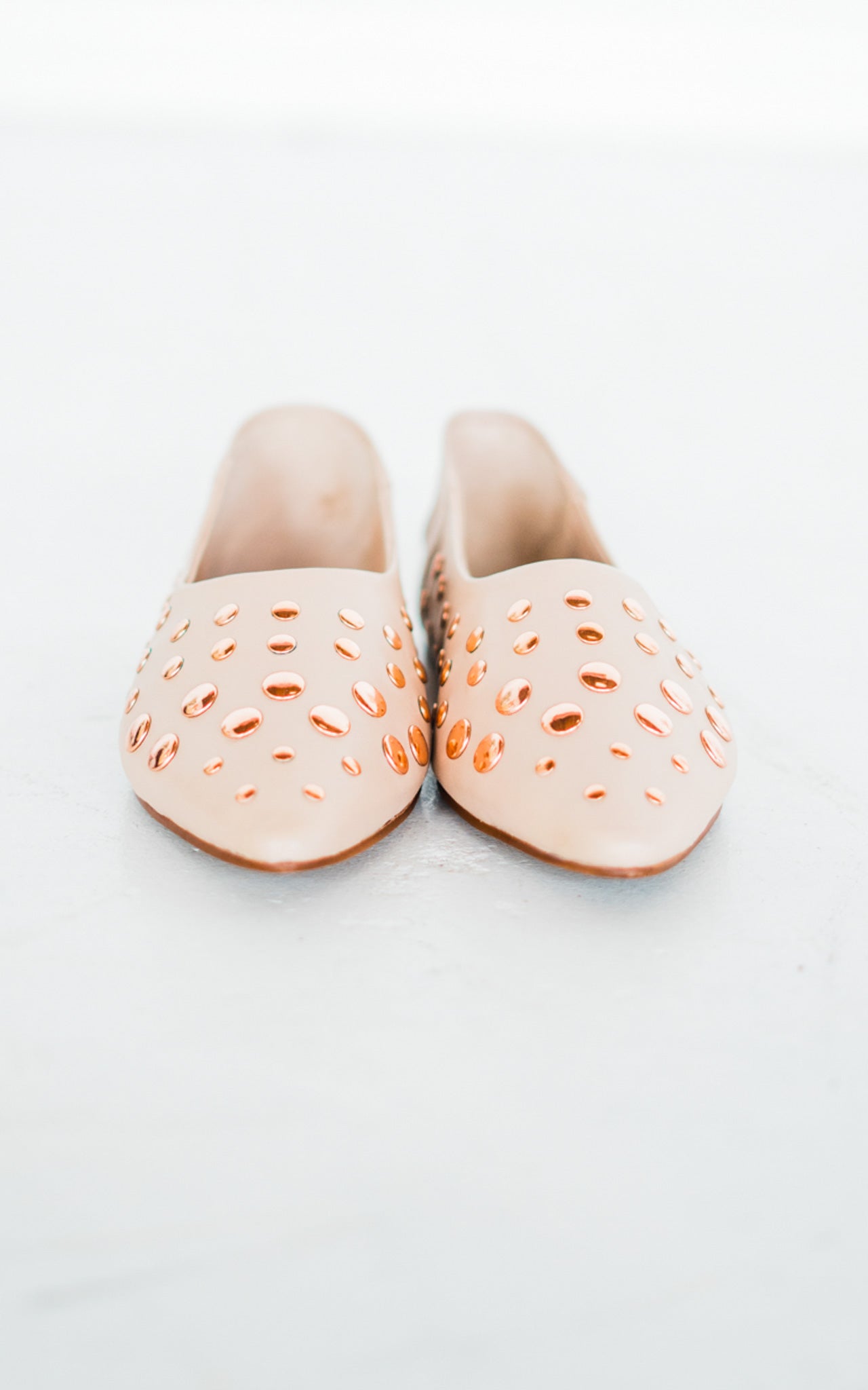 Harriette Leather Flats Blush Everyday Comfort Footwear Naughty Monkey