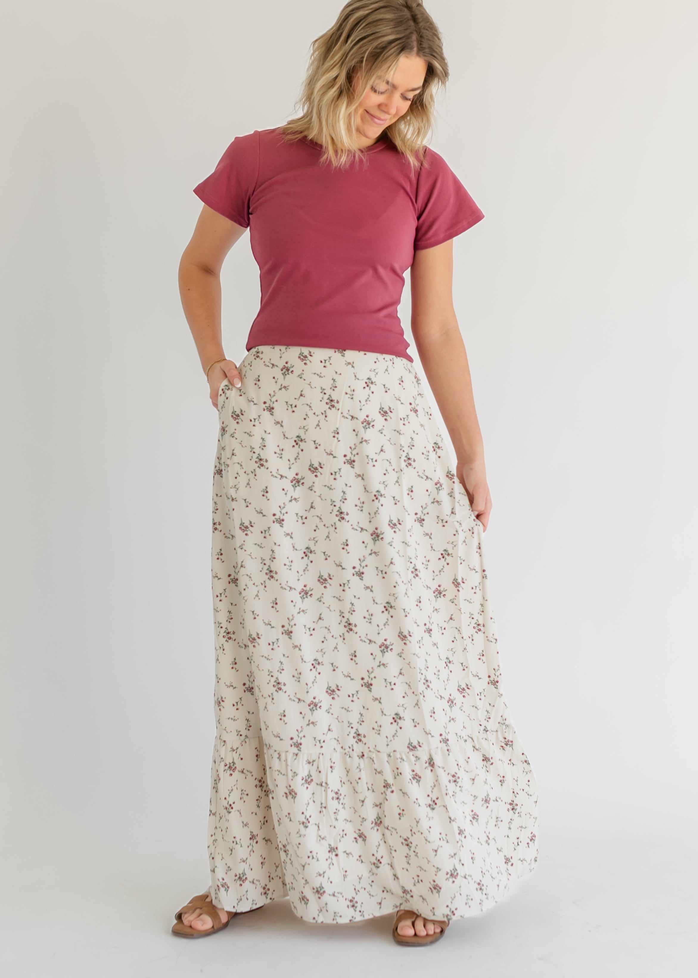 Havyn Lined Maxi Skirt Inherit Co.