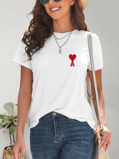 Lovely Heart Print Casual TeeUpgrade Your Casual Style with Our Lovely Heart Print Tee
 
 
Versatile Design: Elevate your everyday look effortlessly with this charming t-shirt.
 
Perfect BalanceLove Salve Lovely Heart Print Casual TeeGraphic