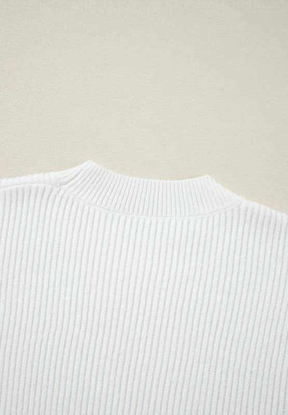 Heart Sequin Round Neck Long Sleeve Sweater - Love Salve 