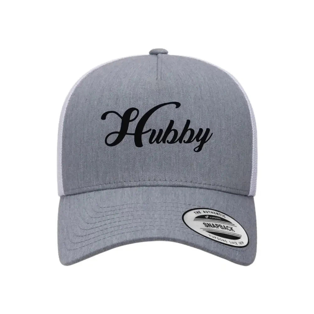 Embroidered Hubby Trucker Hat – Classic Mesh Cap for Wedding or Anniversary Adorb.co