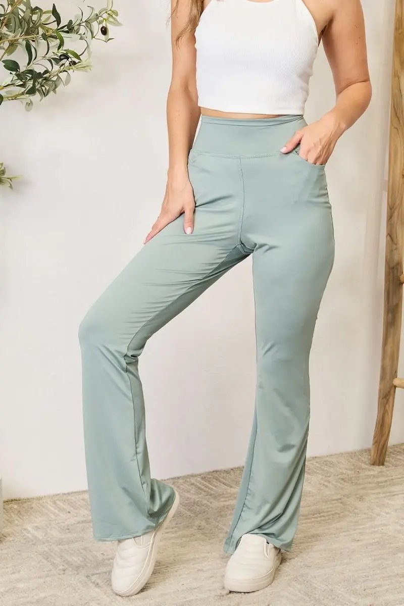 Heimish Full Size Wide Waistband Sports Pants - Love Salve 