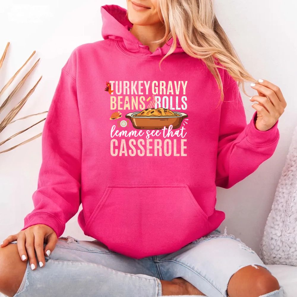 Turkey Gravy Beans & Rolls Hoodie – Funny Thanksgiving Casserole Hoodies Adorb Custom Tees