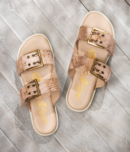 Hey Pony Blush Sandals With Dual Adjustable Buckles Naughty Monkey