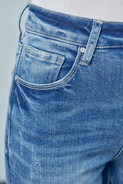 HIGH RISE ANKLE SKINNY JEANS - Love Salve 