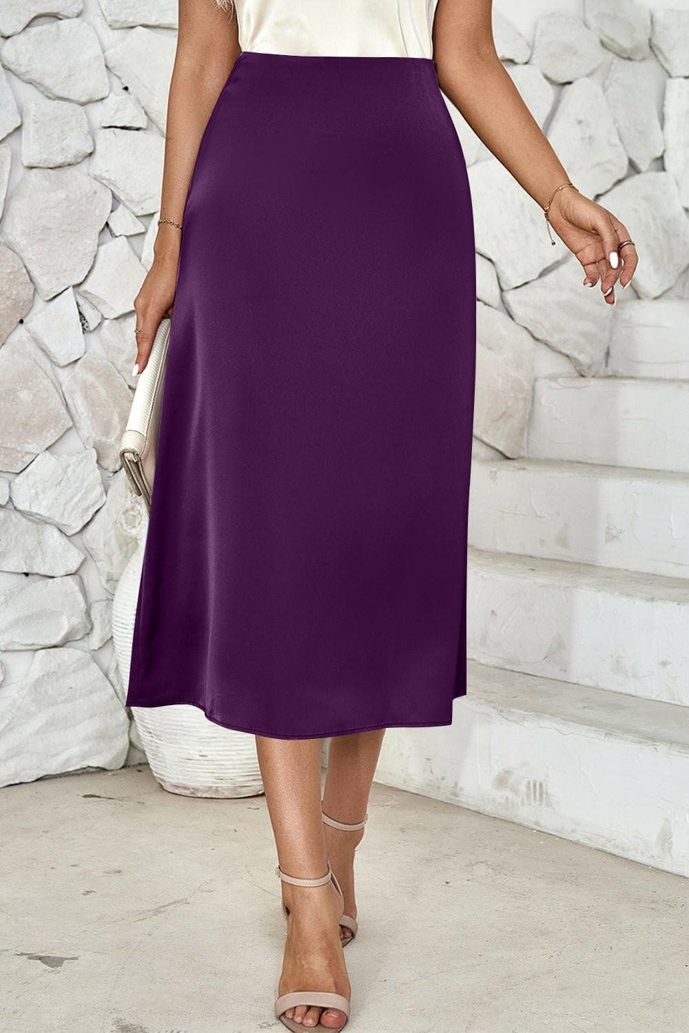 High Waist Midi Skirt - Love Salve