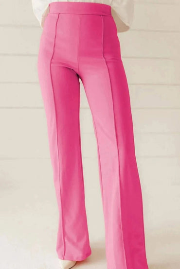 High Waist Straight Leg Pants - Love Salve 