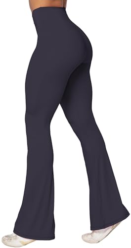 High-Waisted Flare Leggings with Tummy Control - Stylish Crossover Yoga Pants - Love Salve 