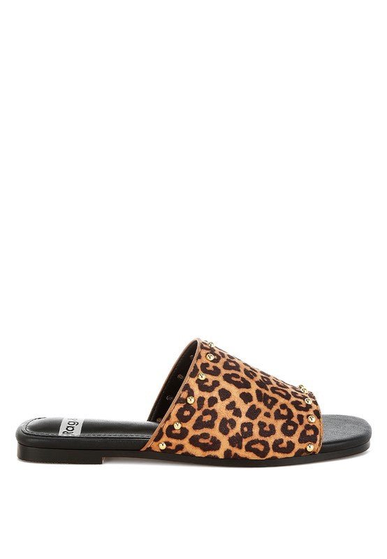 Hilsa Leopard Print Slip-On Flats for Stylish Comfort - Love Salve 