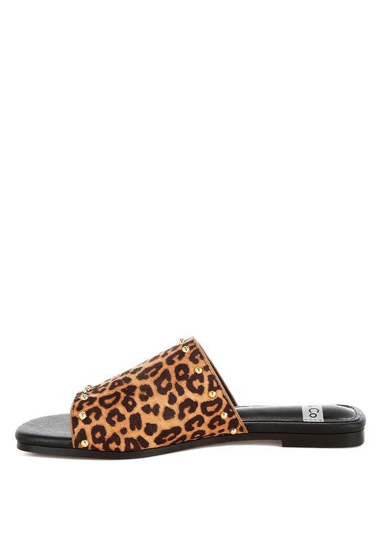 Hilsa Leopard Print Slip-On Flats for Stylish Comfort - Love Salve 
